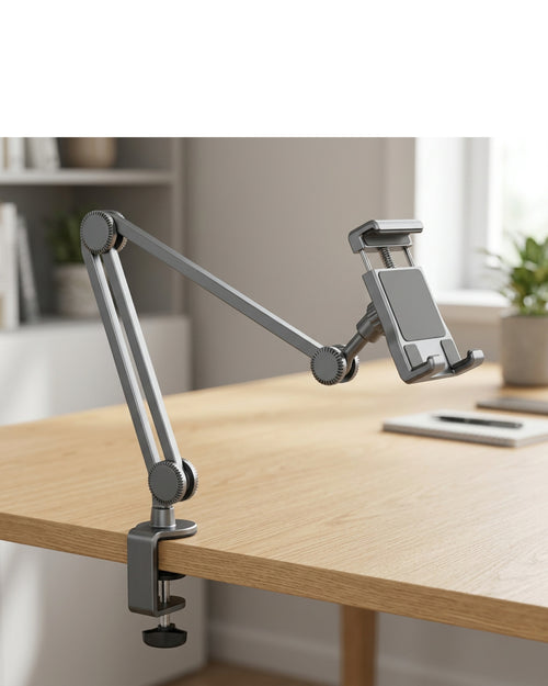Mbnrc Three-Joint Desk-Clamp Phone Holder Graphite 65 cm - Lifestyle view